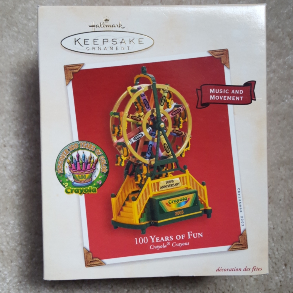 Hallmark 100 Years of Fun Crayola Music And Motion Holiday Christmas Ornament